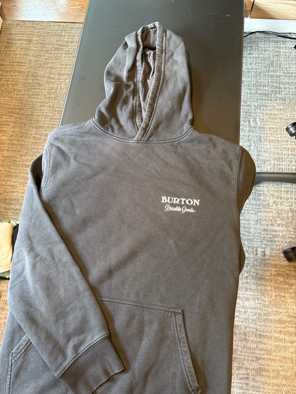 Burton Black Hoodie with White Durable Goods Logo